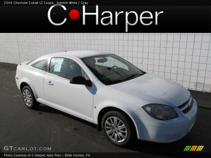 Summit White / Gray 2009 Chevrolet Cobalt LS Coupe