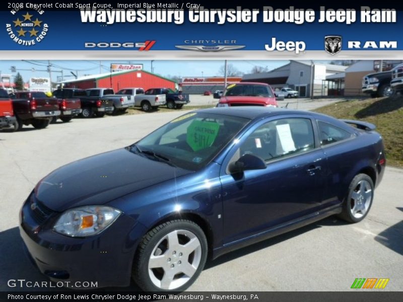 Imperial Blue Metallic / Gray 2008 Chevrolet Cobalt Sport Coupe