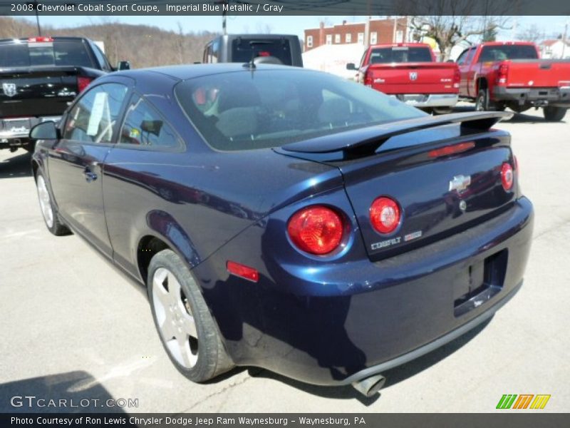 Imperial Blue Metallic / Gray 2008 Chevrolet Cobalt Sport Coupe