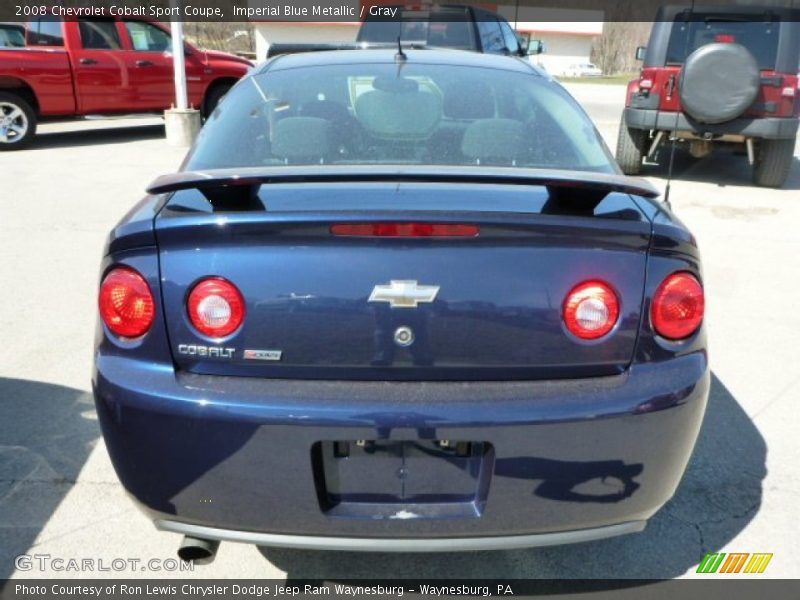 Imperial Blue Metallic / Gray 2008 Chevrolet Cobalt Sport Coupe