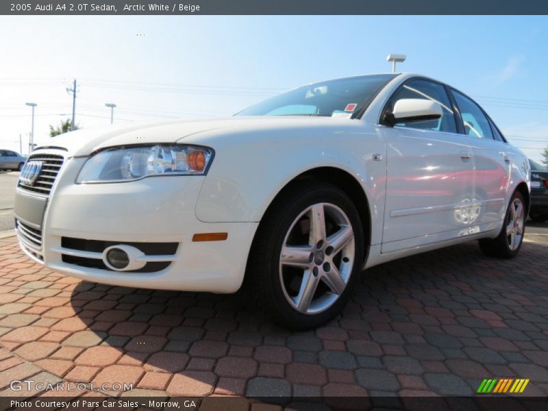 Arctic White / Beige 2005 Audi A4 2.0T Sedan