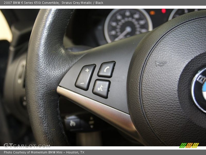 Stratus Grey Metallic / Black 2007 BMW 6 Series 650i Convertible