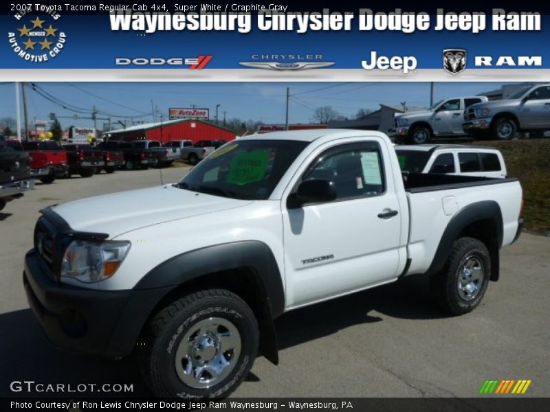 Super White / Graphite Gray 2007 Toyota Tacoma Regular Cab 4x4