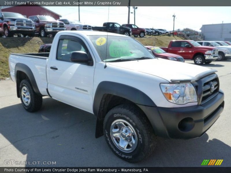 Super White / Graphite Gray 2007 Toyota Tacoma Regular Cab 4x4