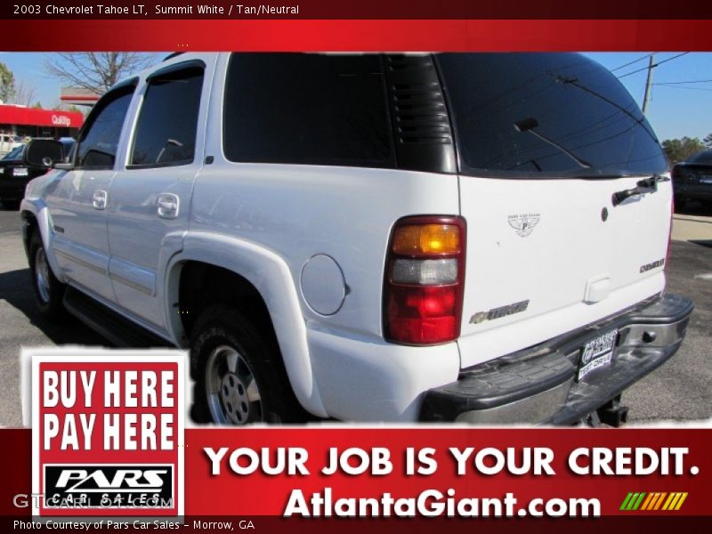 Summit White / Tan/Neutral 2003 Chevrolet Tahoe LT