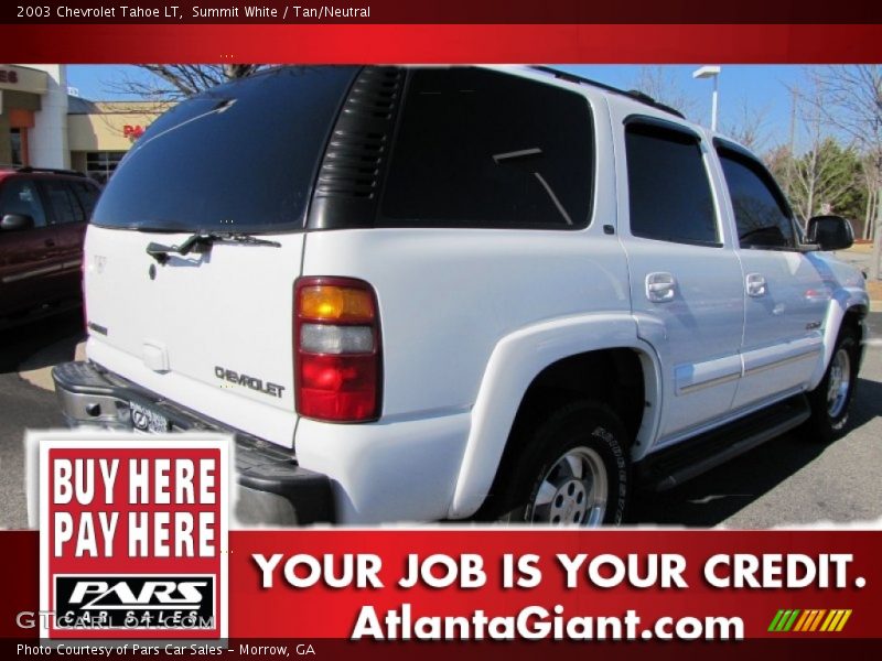Summit White / Tan/Neutral 2003 Chevrolet Tahoe LT