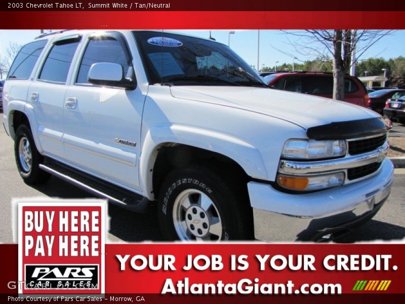 Summit White / Tan/Neutral 2003 Chevrolet Tahoe LT