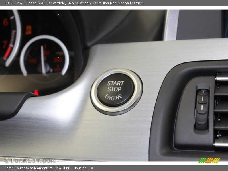 Alpine White / Vermillion Red Nappa Leather 2012 BMW 6 Series 650i Convertible