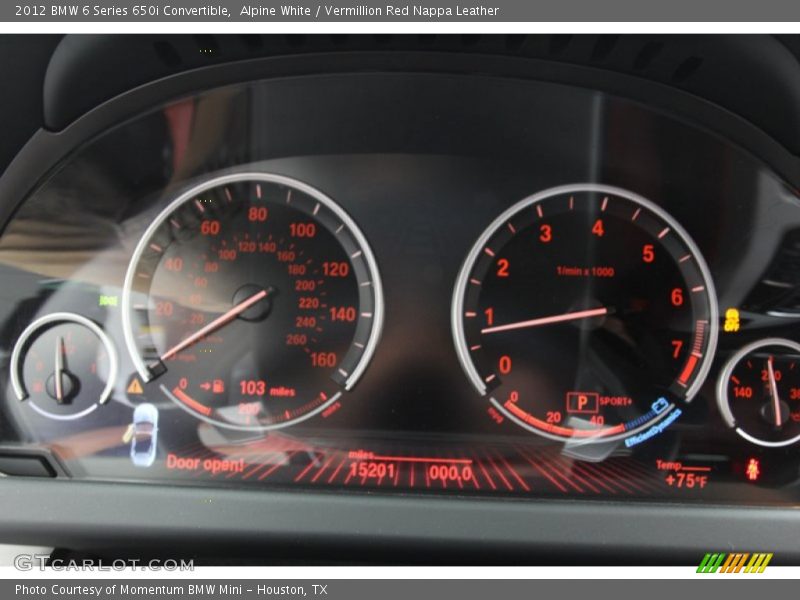  2012 6 Series 650i Convertible 650i Convertible Gauges