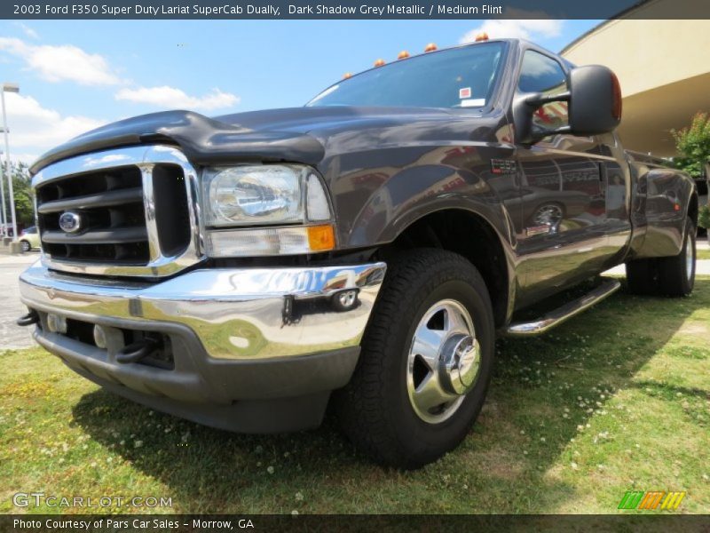 Dark Shadow Grey Metallic / Medium Flint 2003 Ford F350 Super Duty Lariat SuperCab Dually