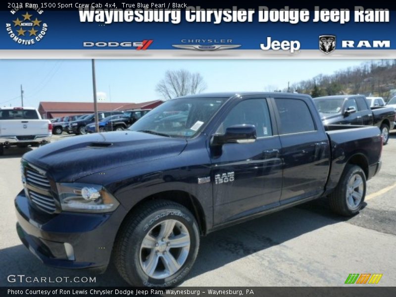 True Blue Pearl / Black 2013 Ram 1500 Sport Crew Cab 4x4
