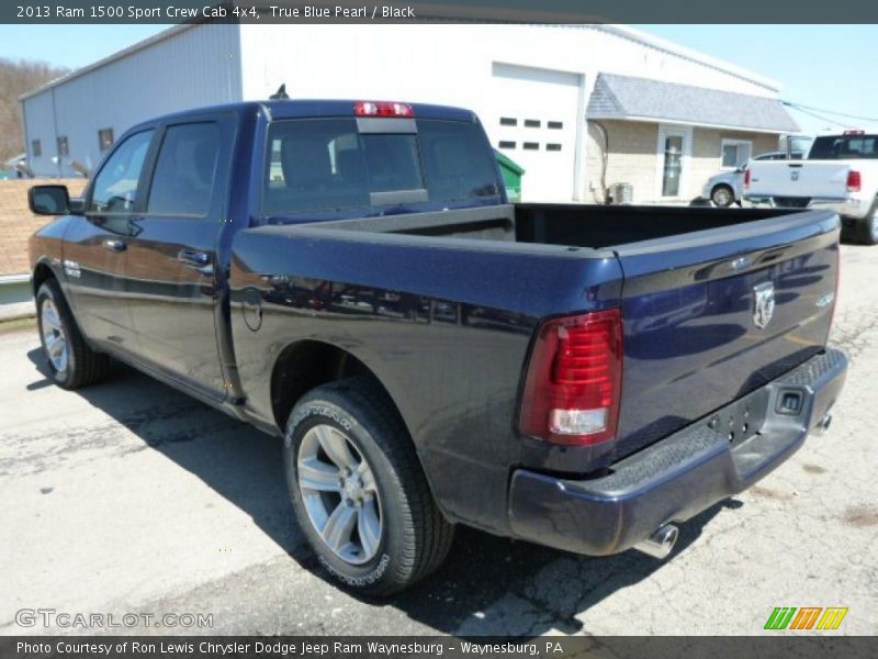 True Blue Pearl / Black 2013 Ram 1500 Sport Crew Cab 4x4