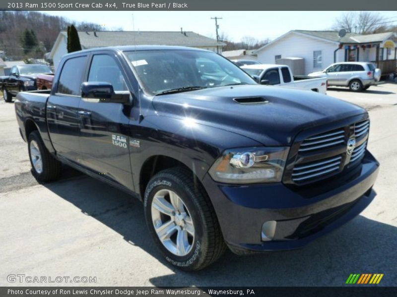 True Blue Pearl / Black 2013 Ram 1500 Sport Crew Cab 4x4