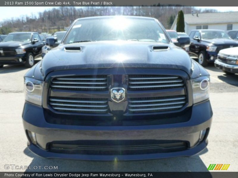 True Blue Pearl / Black 2013 Ram 1500 Sport Crew Cab 4x4