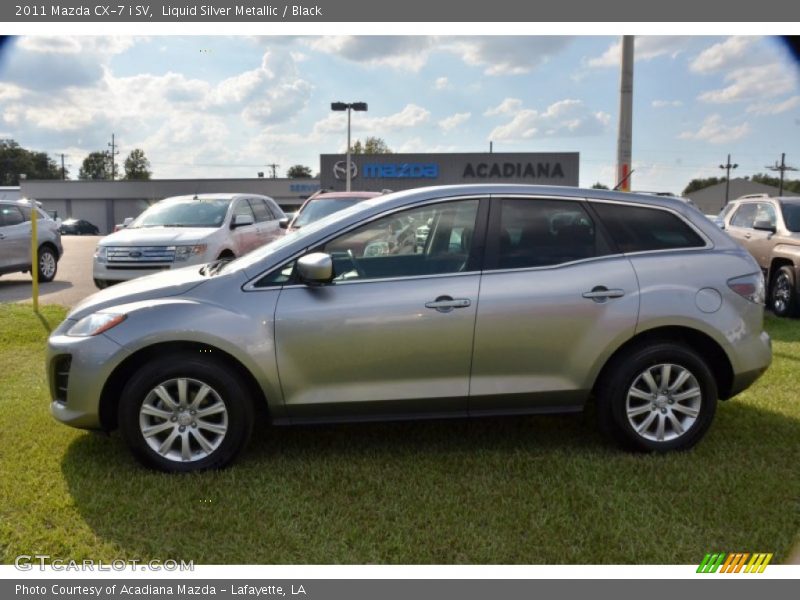 Liquid Silver Metallic / Black 2011 Mazda CX-7 i SV