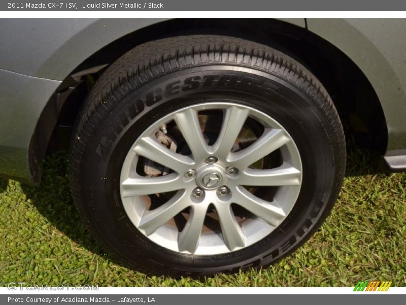 Liquid Silver Metallic / Black 2011 Mazda CX-7 i SV