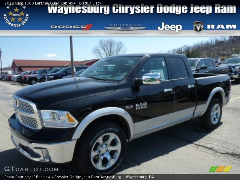 Black / Black 2013 Ram 1500 Laramie Quad Cab 4x4