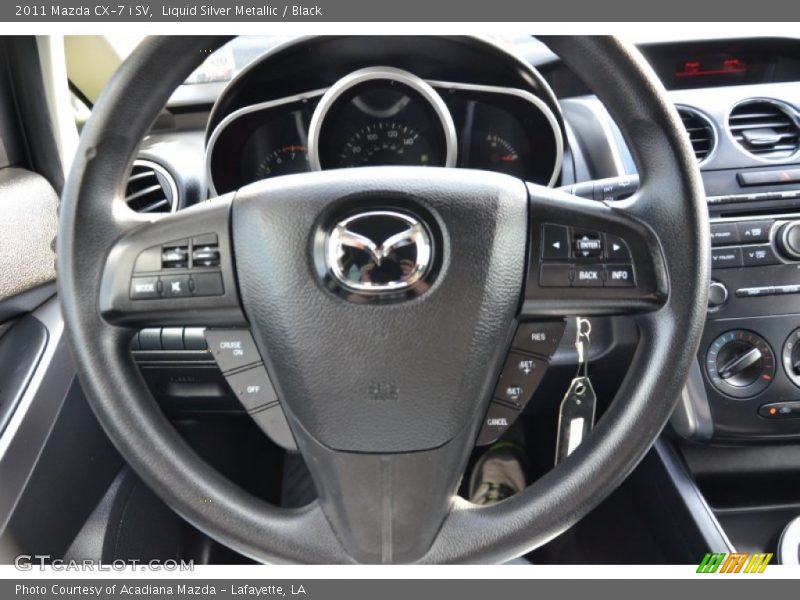 Liquid Silver Metallic / Black 2011 Mazda CX-7 i SV