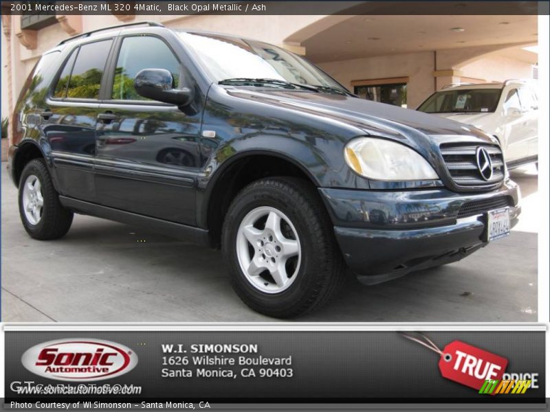 Black Opal Metallic / Ash 2001 Mercedes-Benz ML 320 4Matic