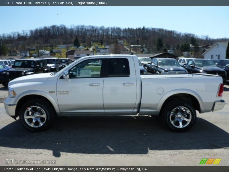 Bright White / Black 2013 Ram 1500 Laramie Quad Cab 4x4