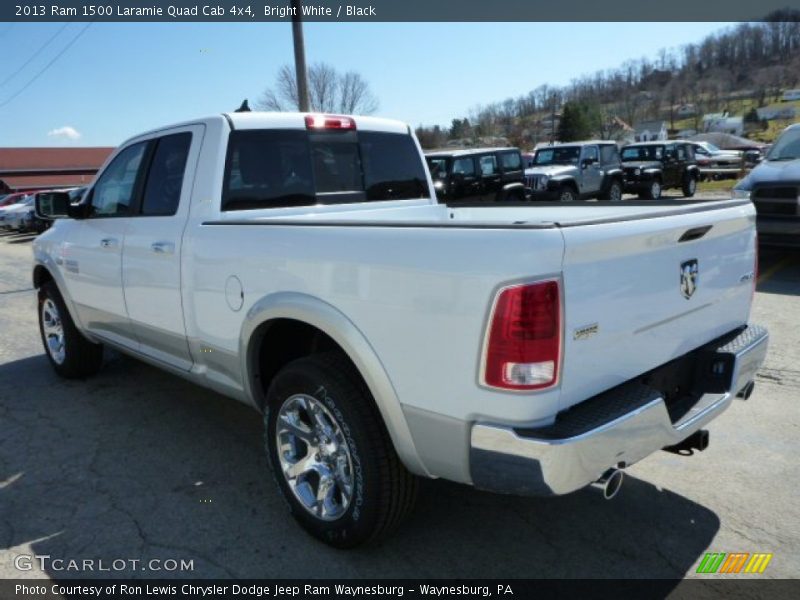 Bright White / Black 2013 Ram 1500 Laramie Quad Cab 4x4
