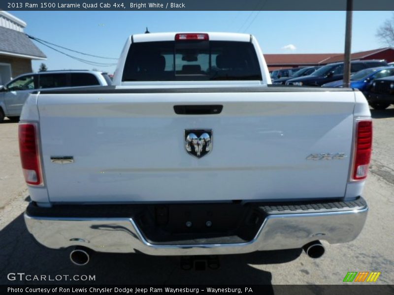 Bright White / Black 2013 Ram 1500 Laramie Quad Cab 4x4