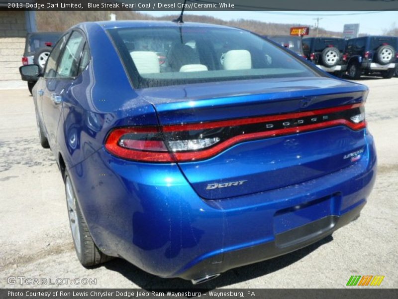Blue Streak Pearl Coat / Diesel Gray/Ceramic White 2013 Dodge Dart Limited