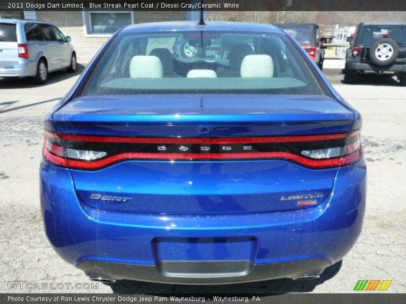 Blue Streak Pearl Coat / Diesel Gray/Ceramic White 2013 Dodge Dart Limited