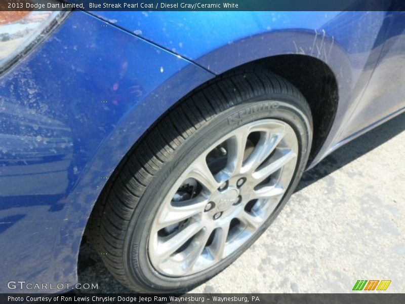 Blue Streak Pearl Coat / Diesel Gray/Ceramic White 2013 Dodge Dart Limited