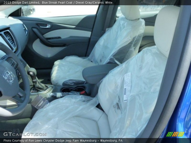 Blue Streak Pearl Coat / Diesel Gray/Ceramic White 2013 Dodge Dart Limited