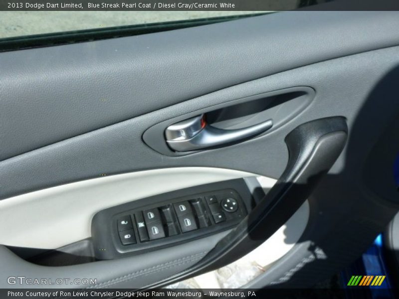 Blue Streak Pearl Coat / Diesel Gray/Ceramic White 2013 Dodge Dart Limited