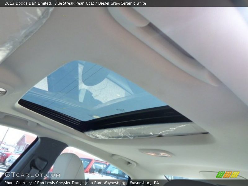 Blue Streak Pearl Coat / Diesel Gray/Ceramic White 2013 Dodge Dart Limited