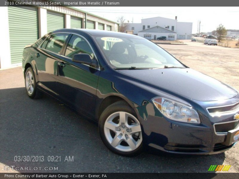 Imperial Blue Metallic / Titanium 2010 Chevrolet Malibu LS Sedan