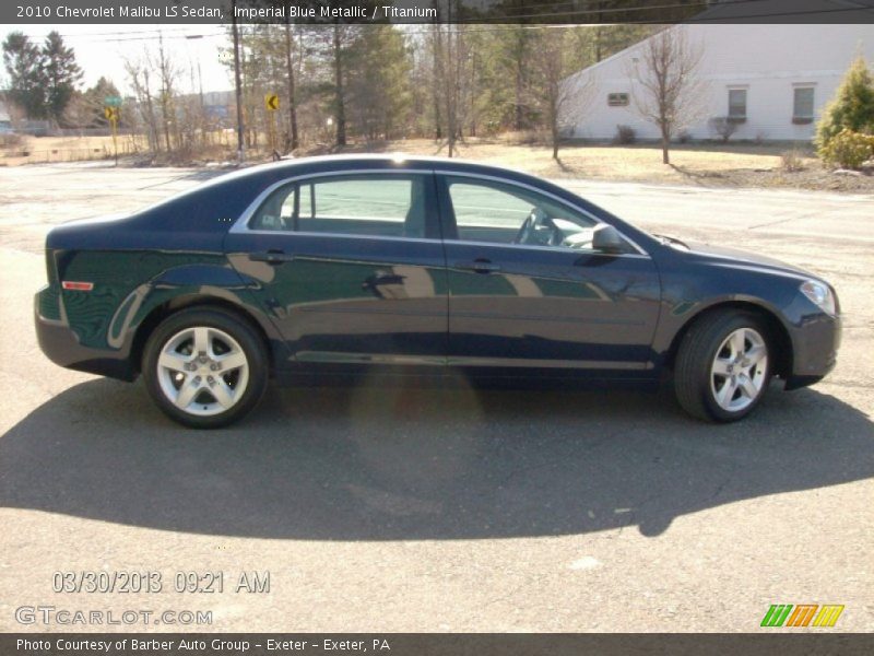 Imperial Blue Metallic / Titanium 2010 Chevrolet Malibu LS Sedan