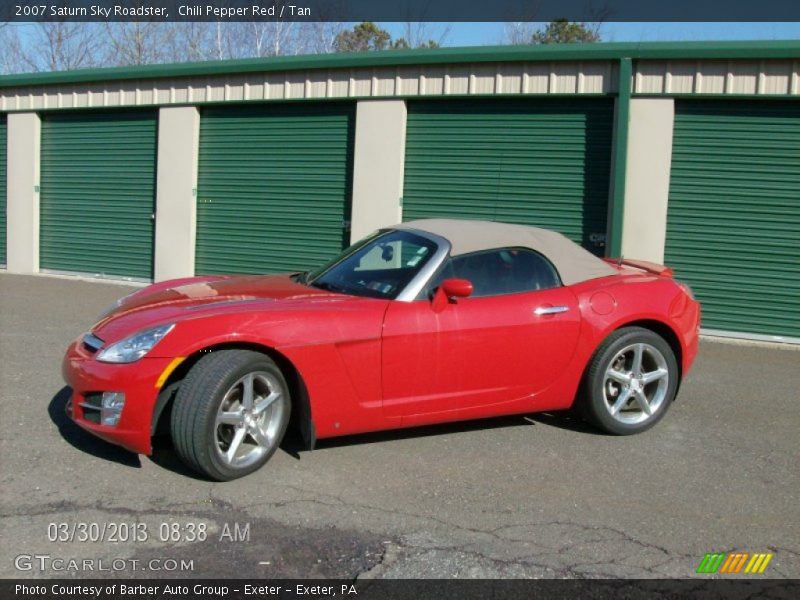 Chili Pepper Red / Tan 2007 Saturn Sky Roadster