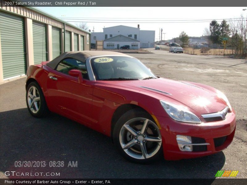Chili Pepper Red / Tan 2007 Saturn Sky Roadster
