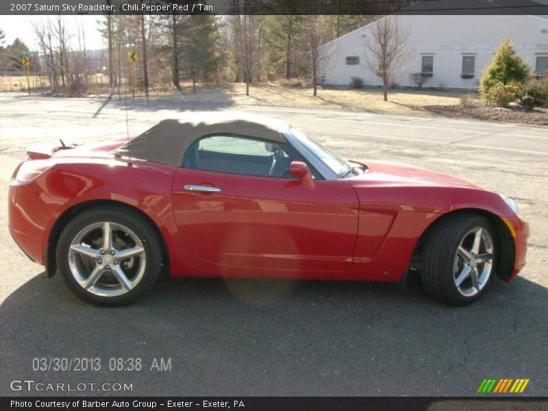 Chili Pepper Red / Tan 2007 Saturn Sky Roadster
