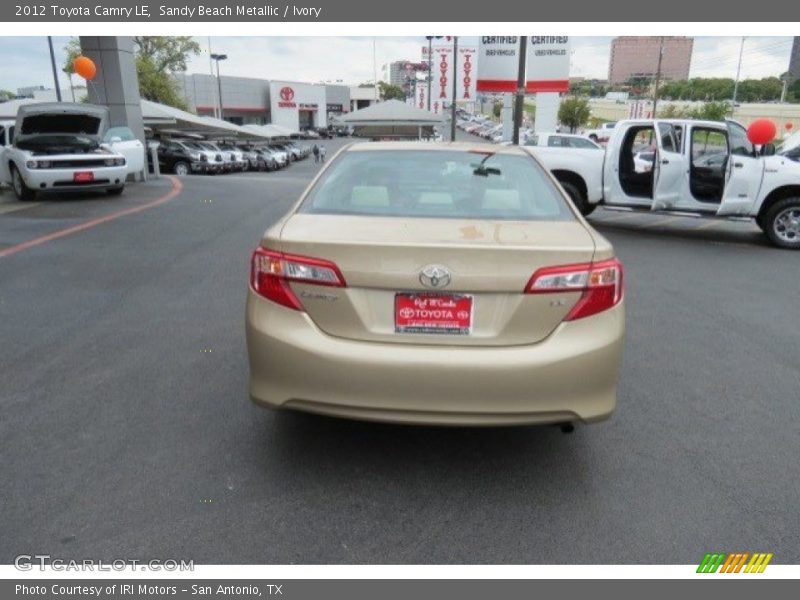 Sandy Beach Metallic / Ivory 2012 Toyota Camry LE