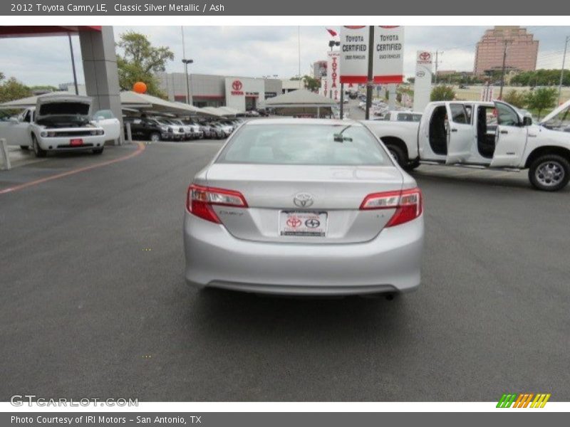 Classic Silver Metallic / Ash 2012 Toyota Camry LE