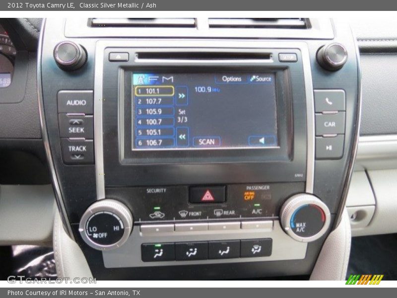 Classic Silver Metallic / Ash 2012 Toyota Camry LE