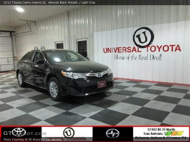 Attitude Black Metallic / Light Gray 2012 Toyota Camry Hybrid LE