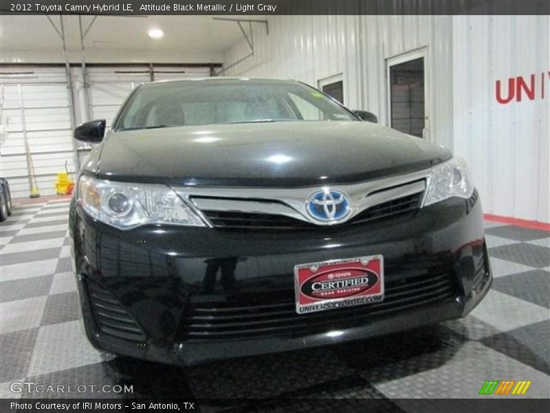 Attitude Black Metallic / Light Gray 2012 Toyota Camry Hybrid LE