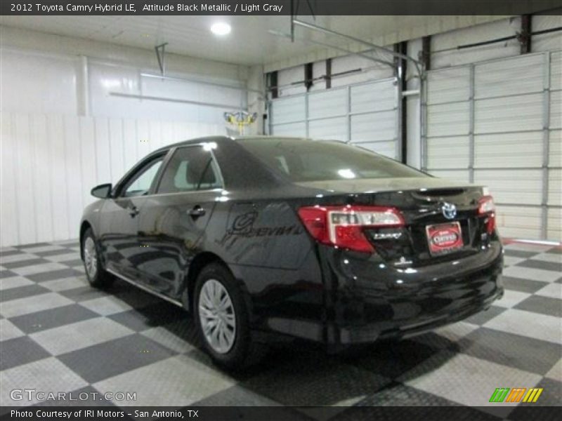 Attitude Black Metallic / Light Gray 2012 Toyota Camry Hybrid LE