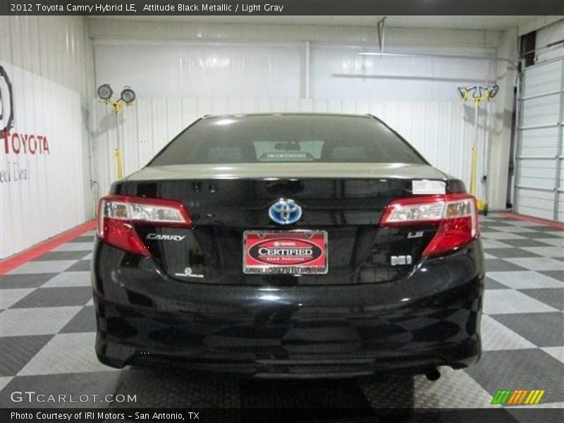 Attitude Black Metallic / Light Gray 2012 Toyota Camry Hybrid LE