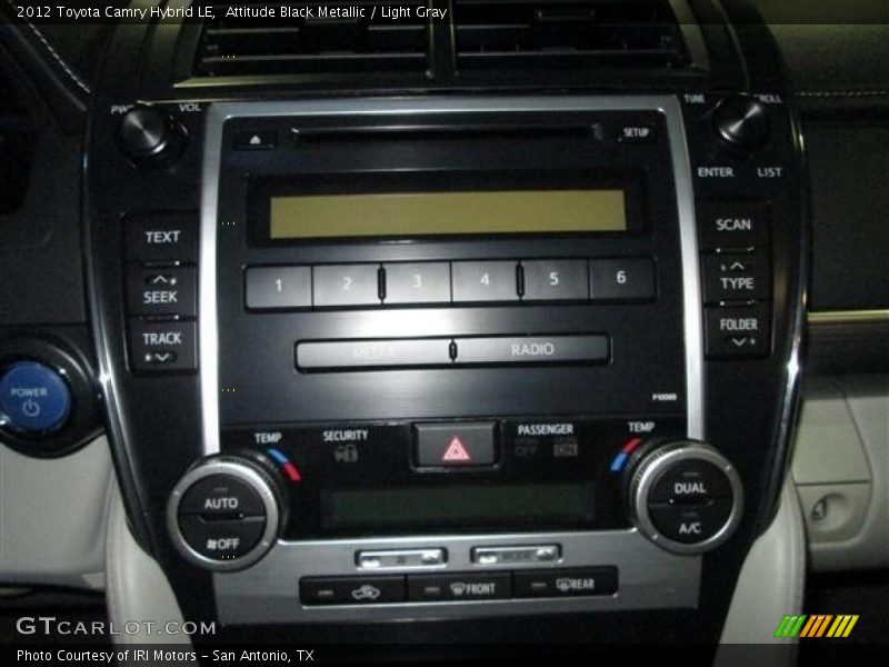 Attitude Black Metallic / Light Gray 2012 Toyota Camry Hybrid LE