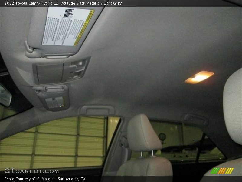 Attitude Black Metallic / Light Gray 2012 Toyota Camry Hybrid LE
