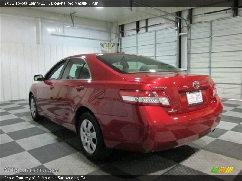 Barcelona Red Metallic / Ash 2011 Toyota Camry LE
