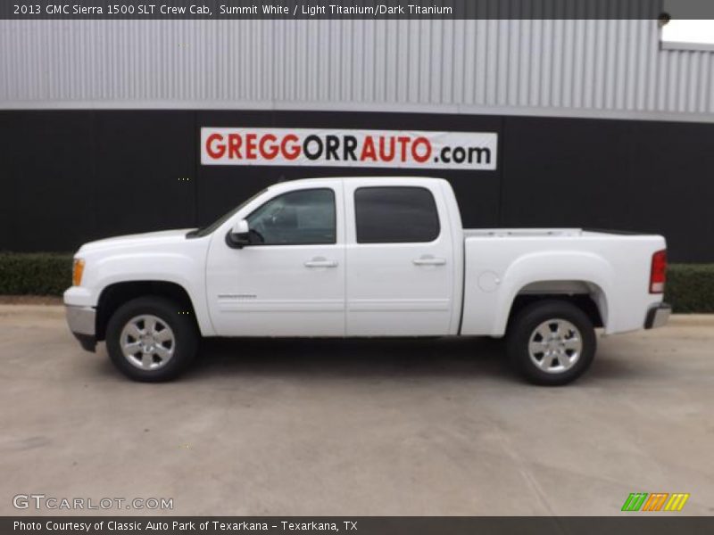 Summit White / Light Titanium/Dark Titanium 2013 GMC Sierra 1500 SLT Crew Cab