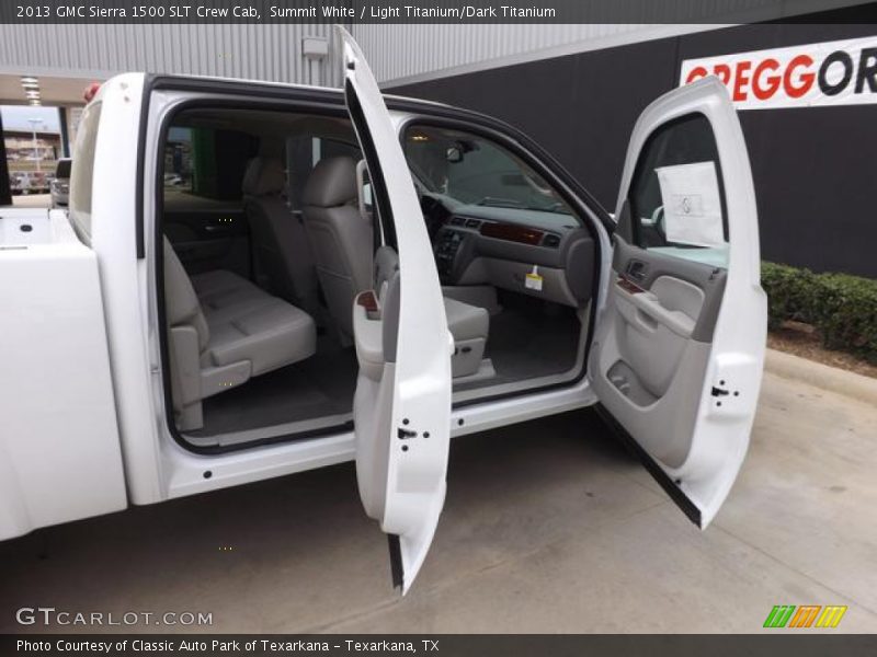 Summit White / Light Titanium/Dark Titanium 2013 GMC Sierra 1500 SLT Crew Cab