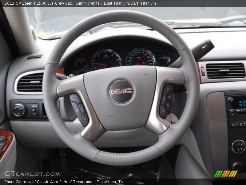 Summit White / Light Titanium/Dark Titanium 2013 GMC Sierra 1500 SLT Crew Cab